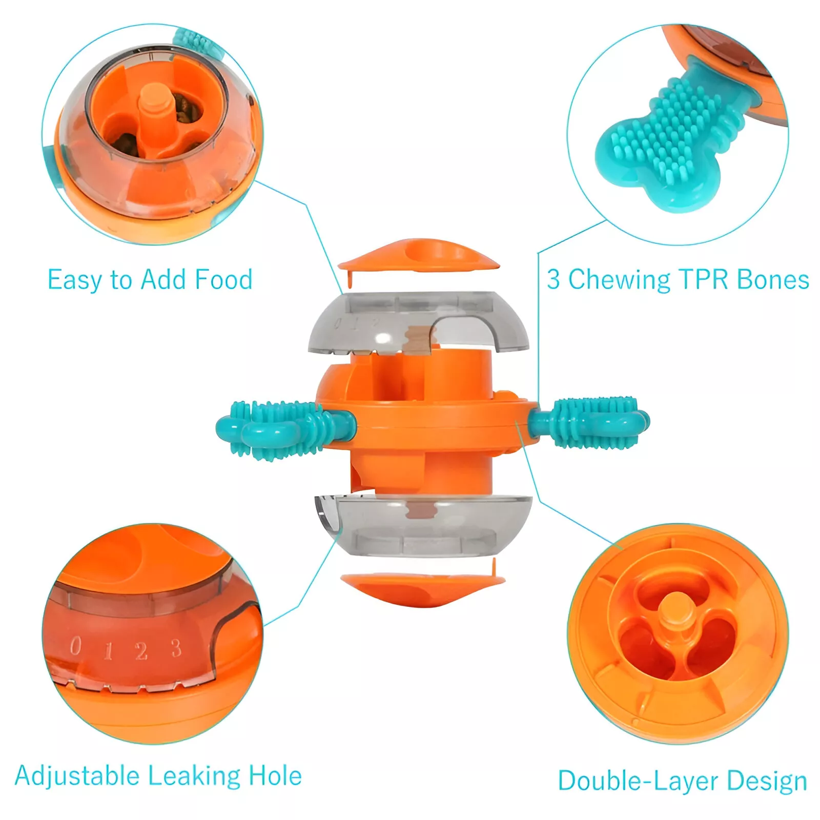 Durable Interactive Dog Chew Toy & Treat Dispenser for Medium & Large Dogs - Image 4