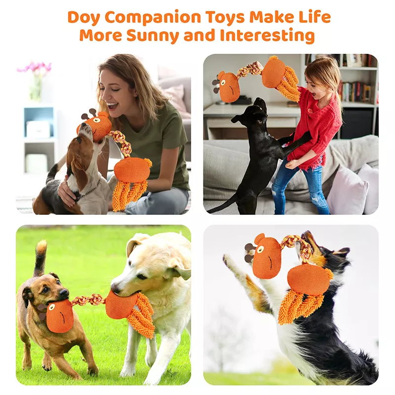 Durable Squeaky Dog Rope Toy - Image 6