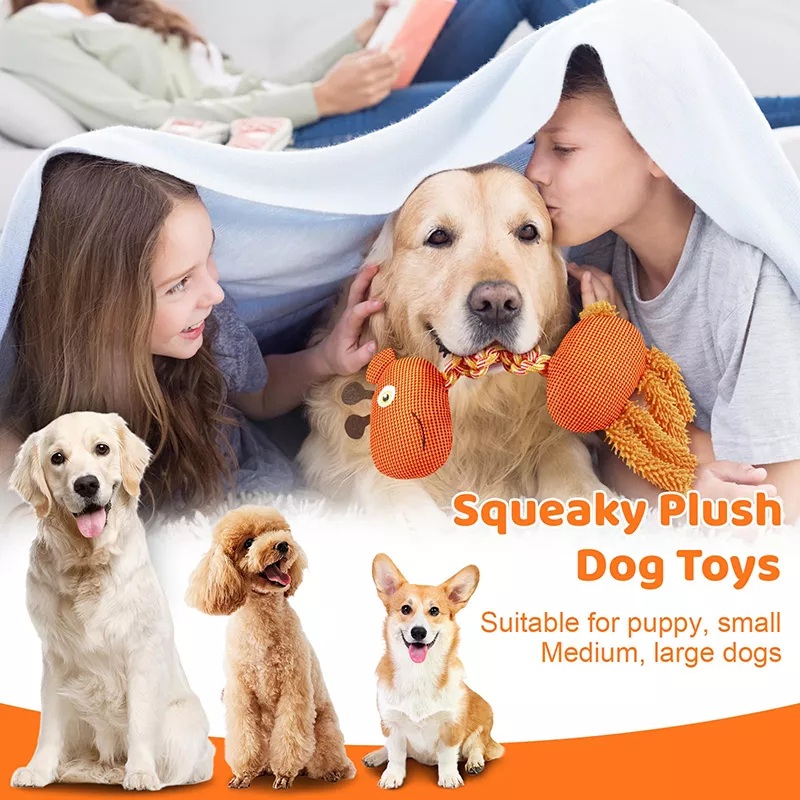 Durable Squeaky Dog Rope Toy - Image 2