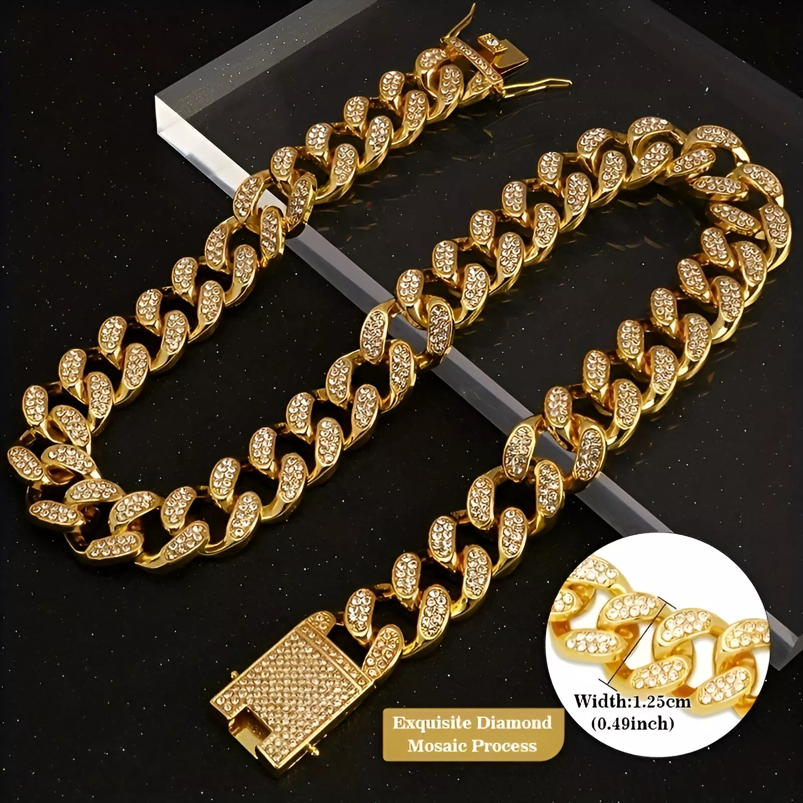 Diamond Cuban Chain Dog and Cat Collar - Image 3