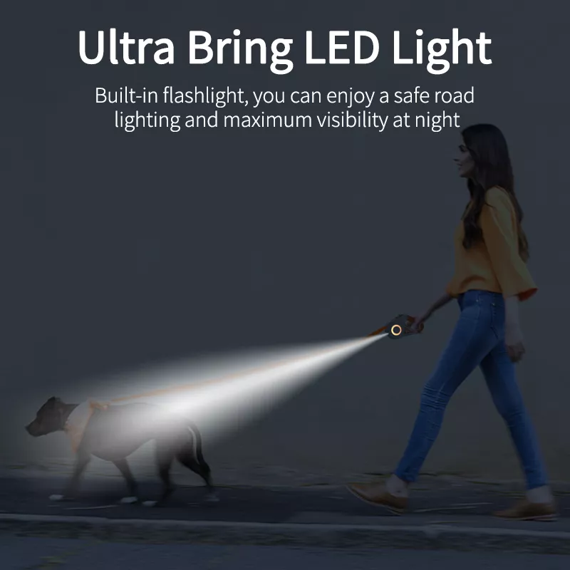 LED Retractable Dog Leash with Luminous Light & Tangle-Free Design - Image 3
