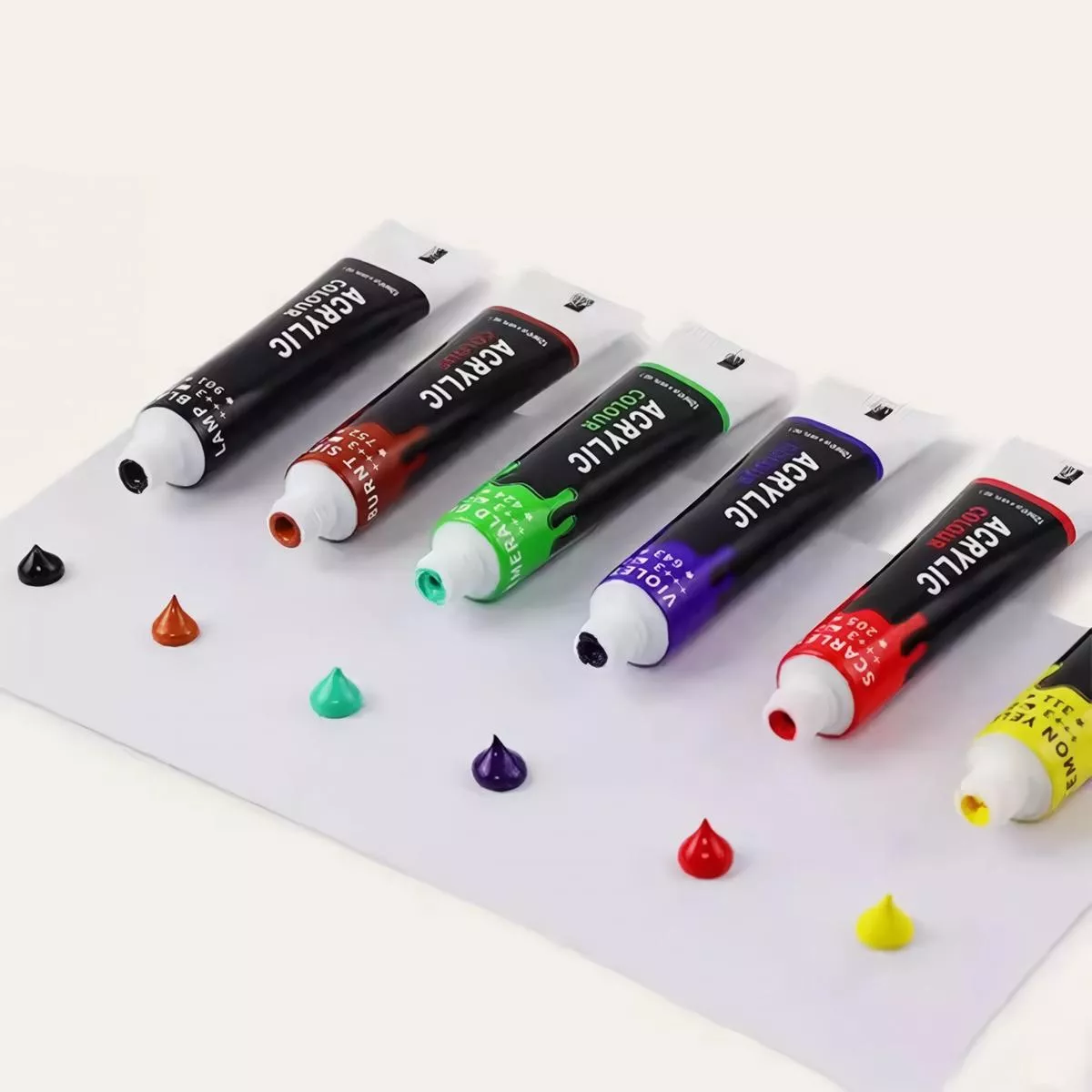 12/24 Colors Acrylic Paint Set - Professional Artist Pigment for Canvas, Fabric, Glass, and More - Image 6