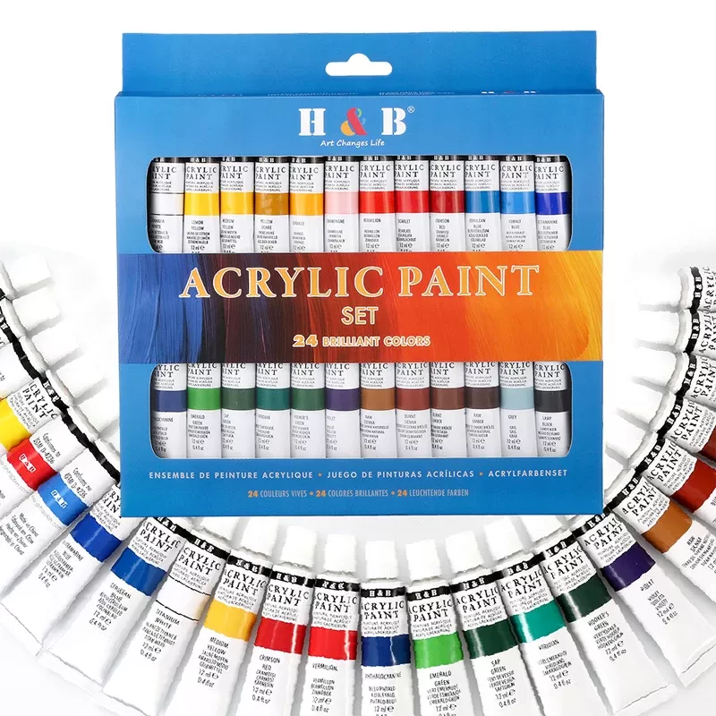 24-Color Acrylic Paint Set - Image 5