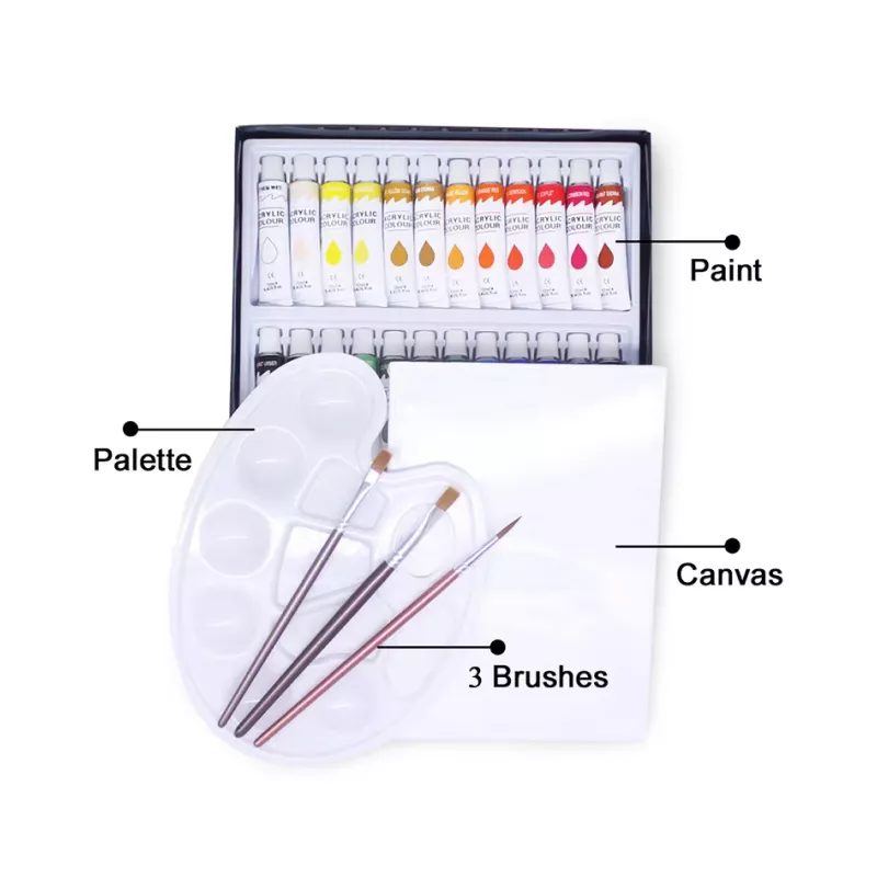 24 Colors Acrylic Paint Set - Image 5