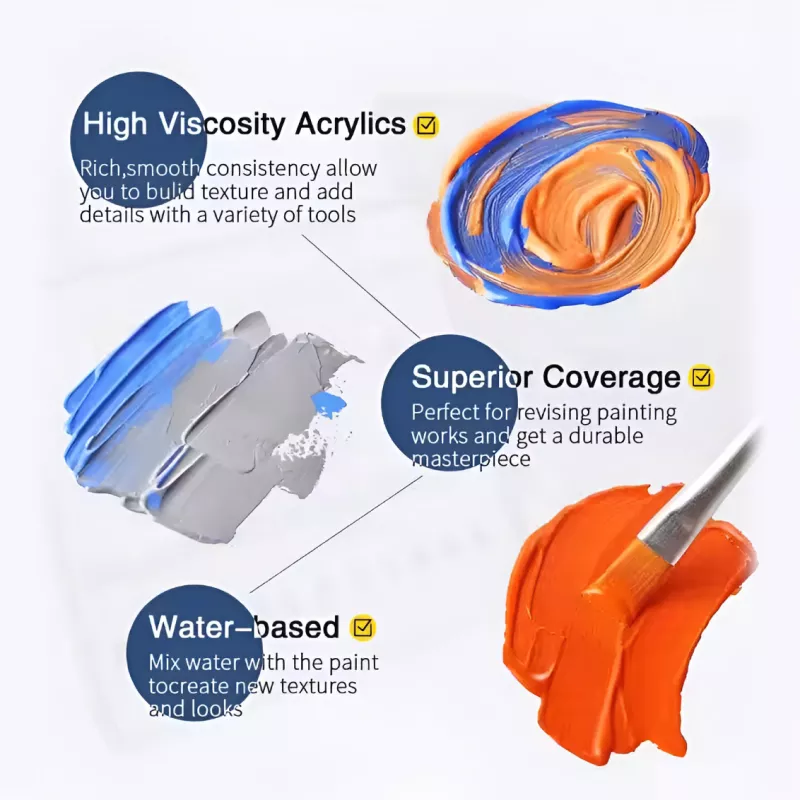 24 Colors Acrylic Paint Set - Image 3