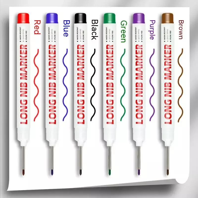 10-Piece Long Nib Head Markers for Metal and Wood Decoration - Image 2