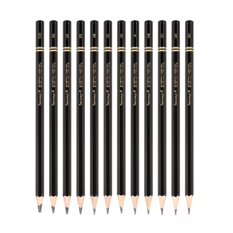 12-Piece Drawing and Sketching Pencil Set for Beginners and Professional Artists