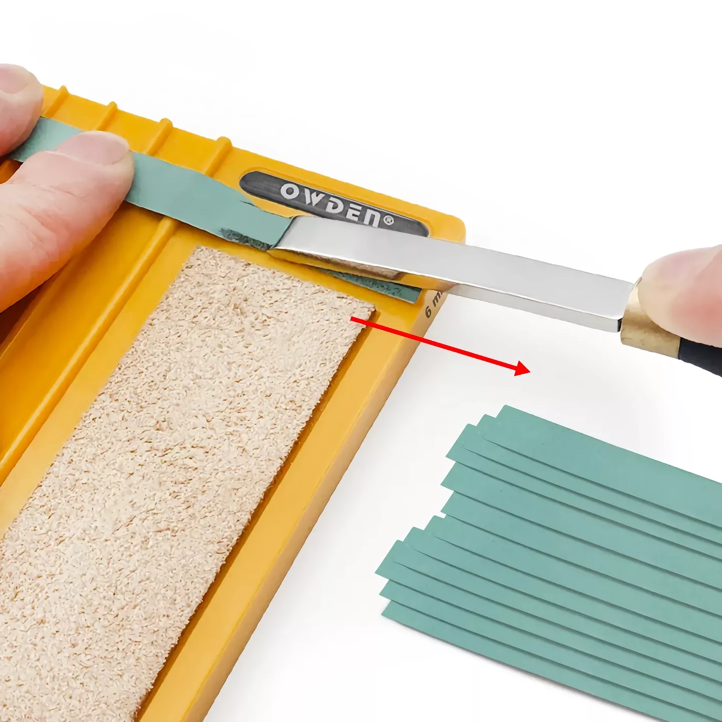 Extended Leather Edge Beveler Sharpener with Sandpaper - Image 5