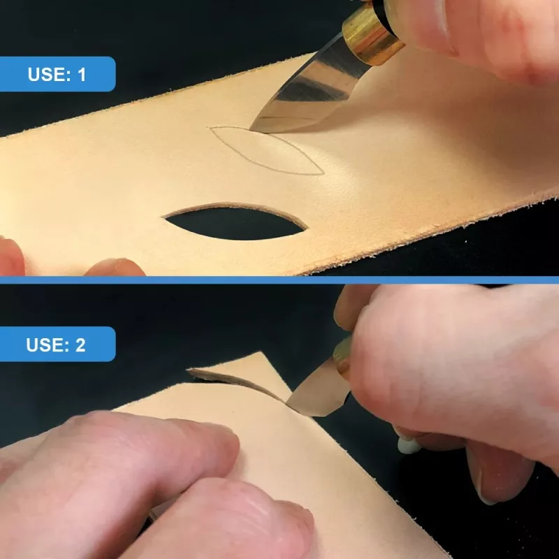 Ebony Handle Leather Carving Knife - Image 3