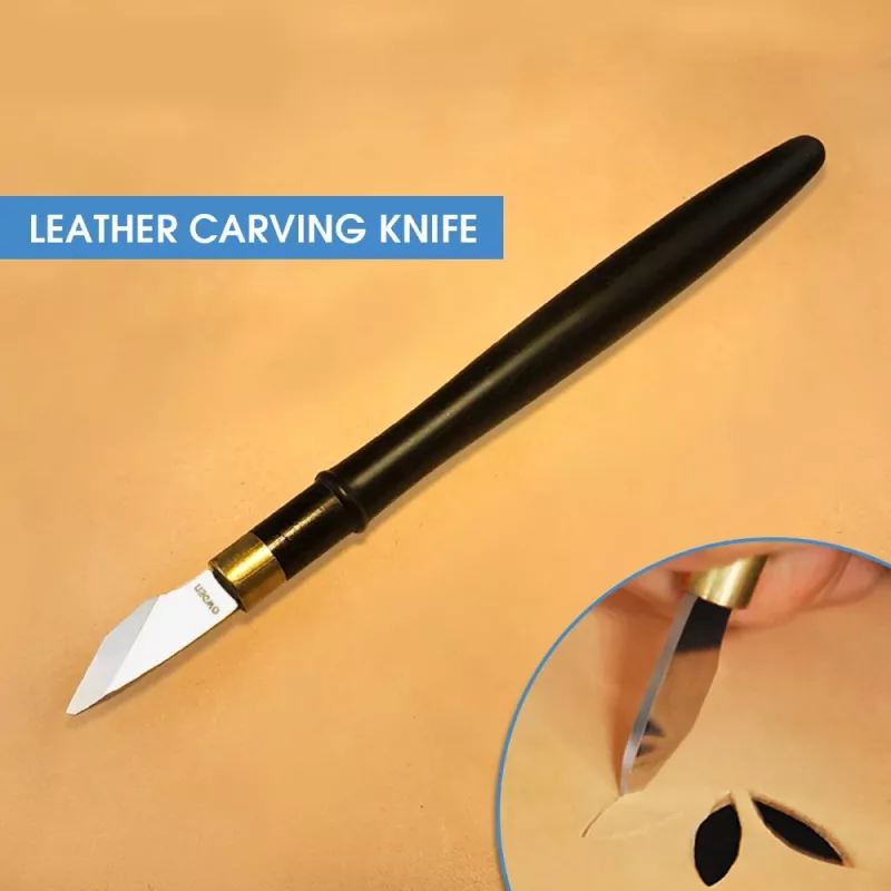 Ebony Handle Leather Carving Knife - Image 2