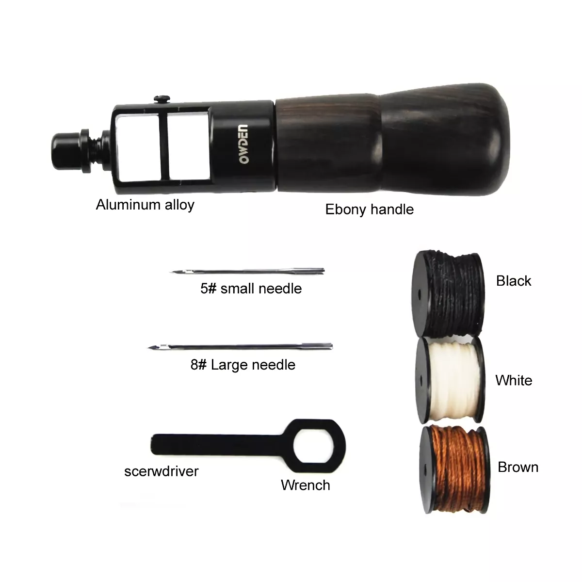 Leather Sewing Awl Tool Kit with Thread and Needle - Image 7