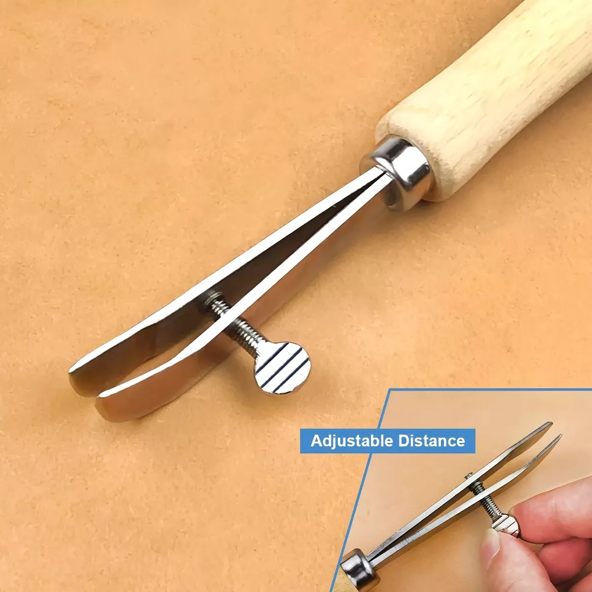 Adjustable Stainless Edge Scriber for Leather Crafting - Image 3