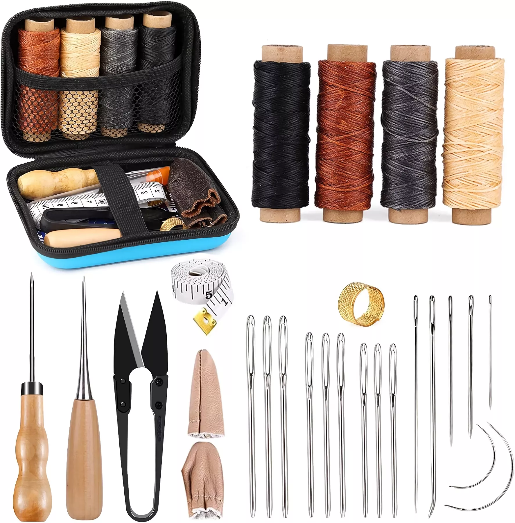 Complete Leather Sewing Kit for DIY Craft and Upholstery Repair