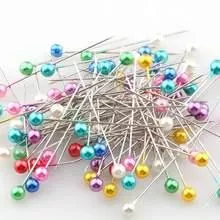 100Pcs Colorful Pearl Head Sewing Pins