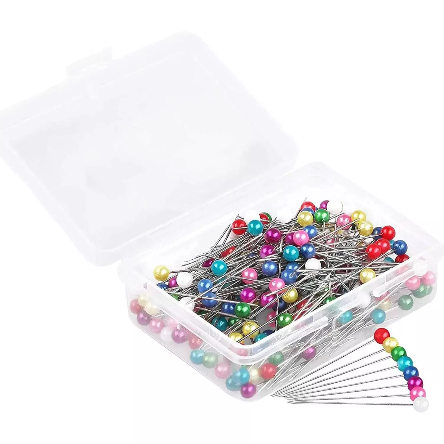 100Pcs Colorful Pearl Head Sewing Pins - Image 5