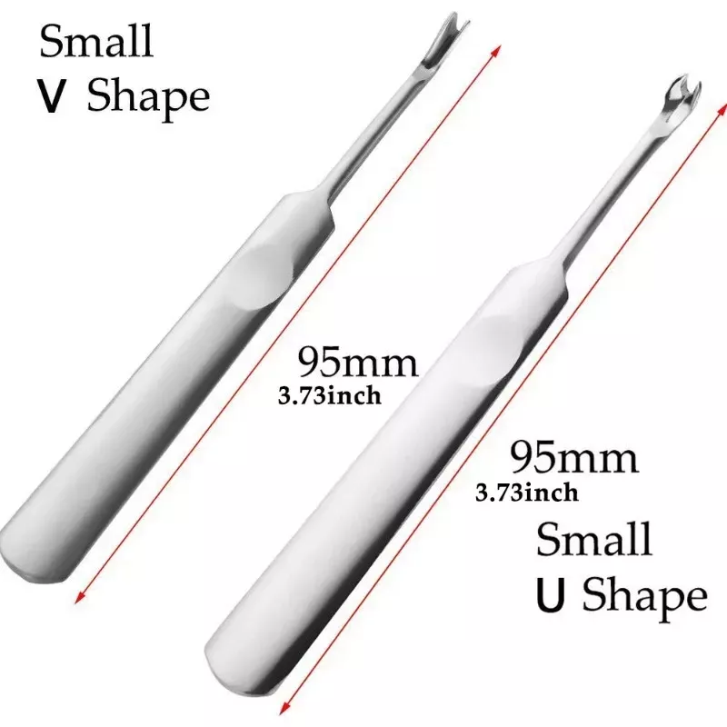 4pcs U+V Shaped Leather Stitching & Skiving Punching Tool Kit - Image 5