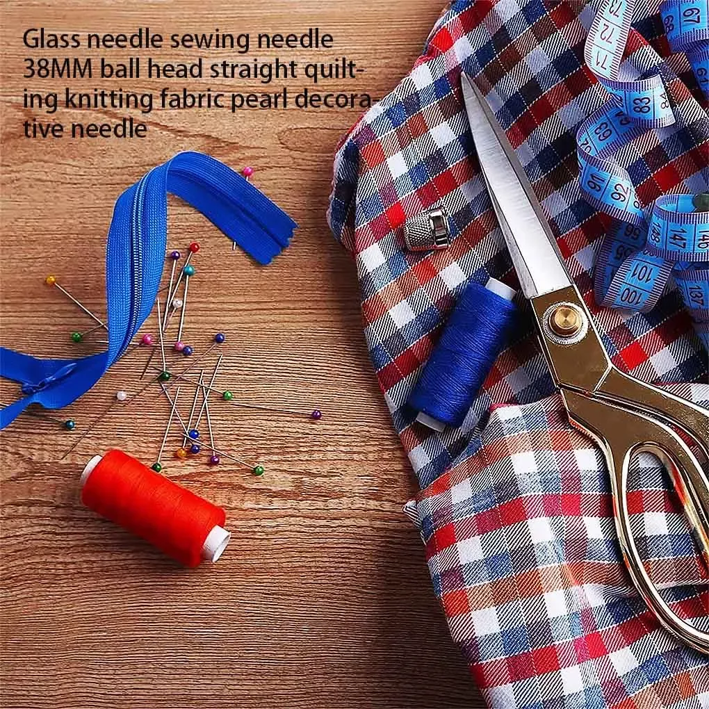 250Pcs Colorful Glass Head Pins for Sewing, Quilting, and DIY Crafts - Image 4