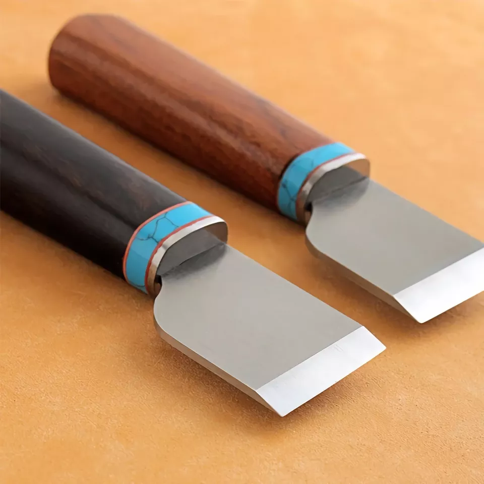 Sandalwood Leather Thinning and Cutting Knife - High-Speed Steel Blade - Image 4