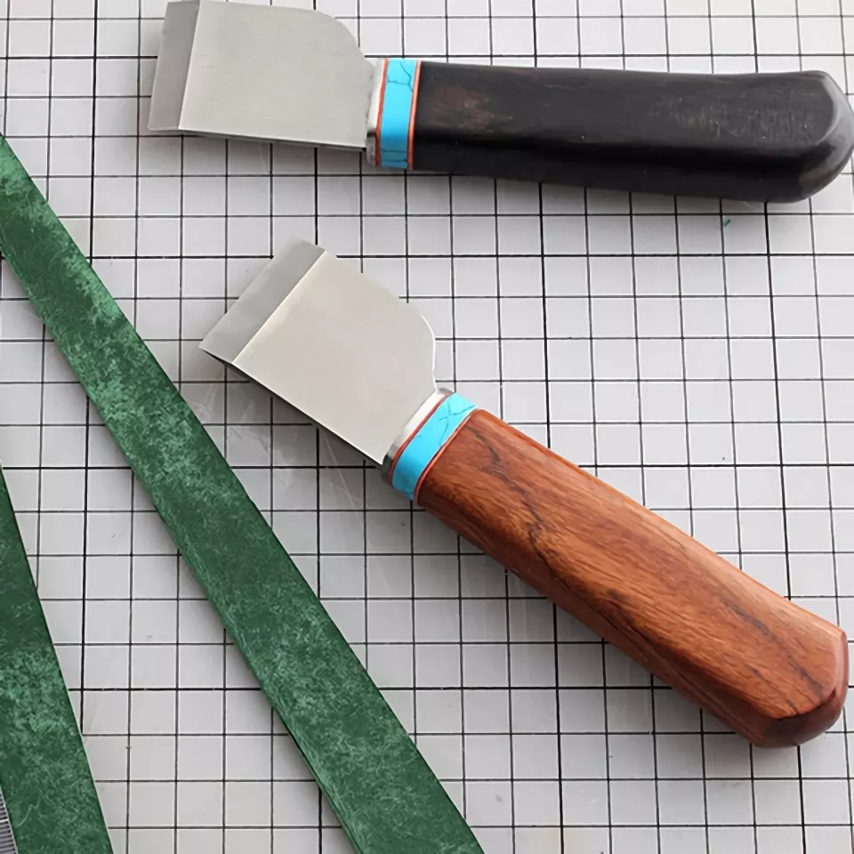 Sandalwood Leather Thinning and Cutting Knife - High-Speed Steel Blade - Image 3