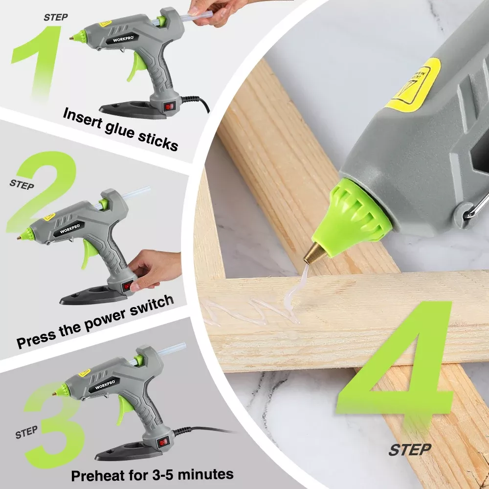 60W Hot Melt Glue Gun with 20 Premium Glue Sticks - Image 9