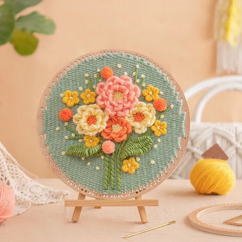 Circle Flower Weaving Loom Wall Art Kit - Image 2