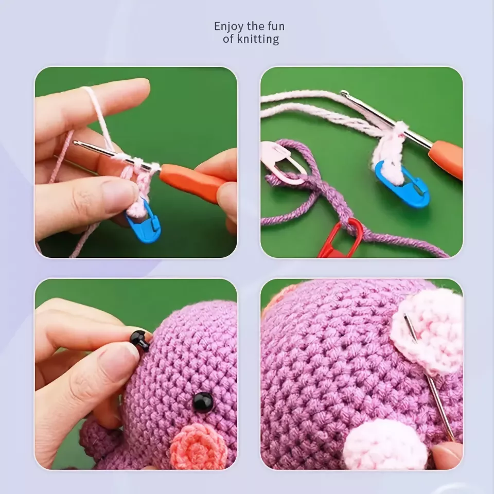Dinosaur Doll Hand-Knitting Kit - DIY Crochet Ornament Package - Image 6