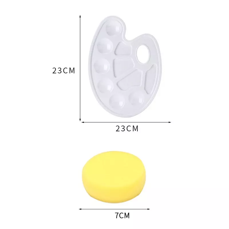 12-Piece Paint Brush Set with Palette & Canvas Bag - Image 6