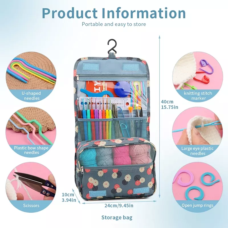 Complete Knitting and Crochet Hook Set with Accessories - Image 7