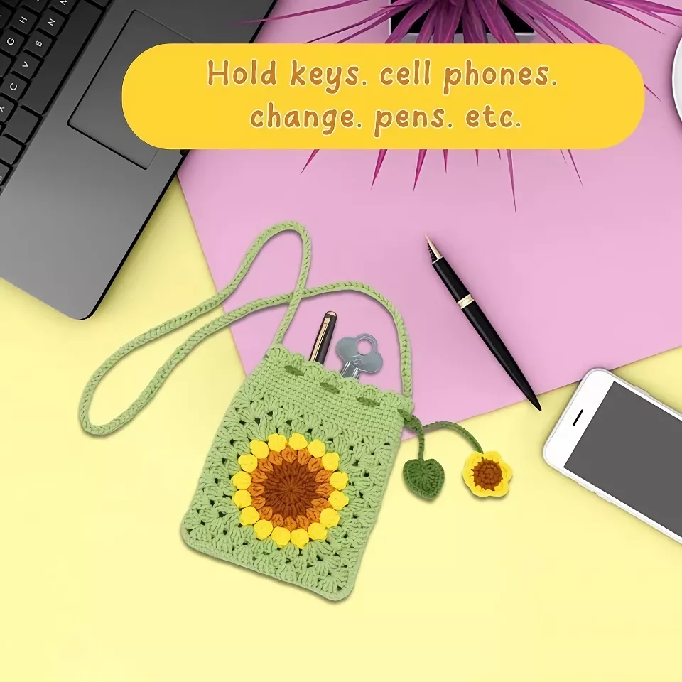Beginner's Crochet Kit for Flower Bag Design - Image 3