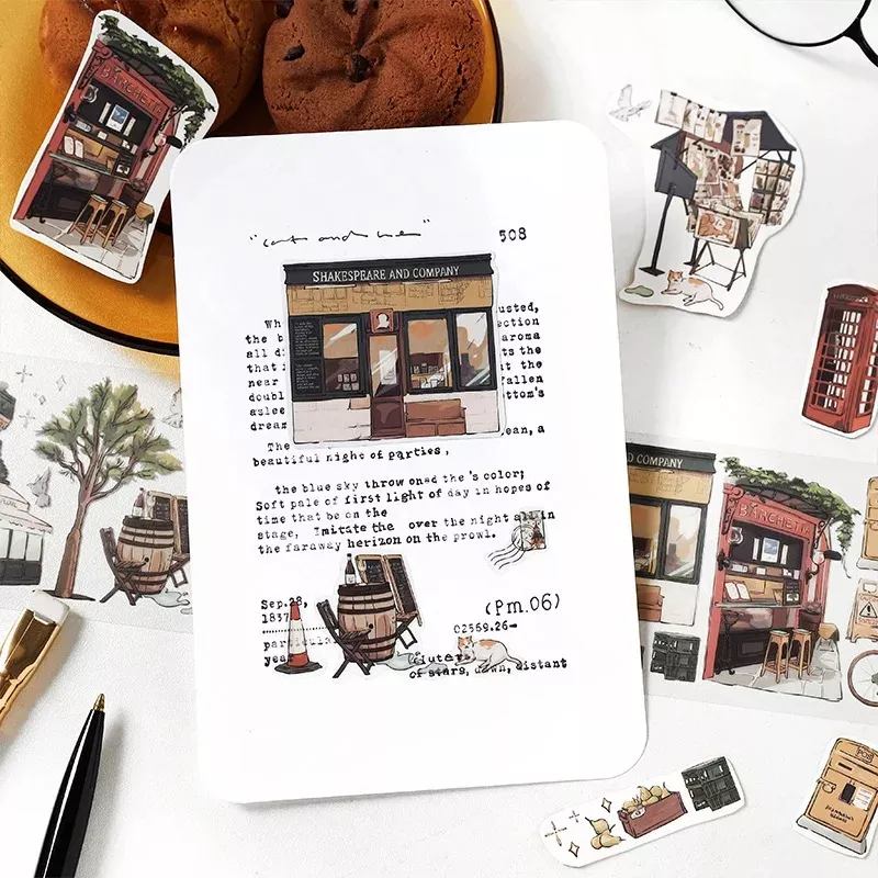 Travel Journey Memory Washi Tape with City Street Views for Scrapbooking & DIY Projects - Image 3