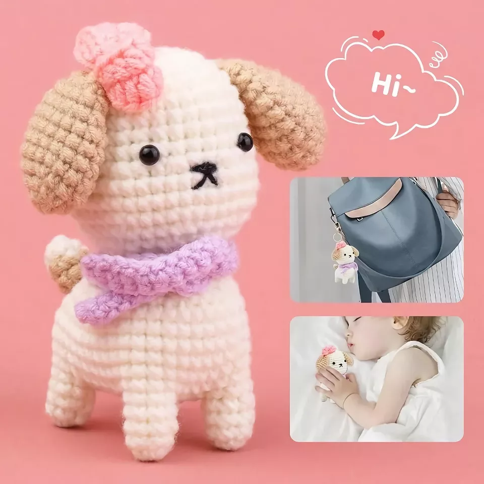Beginner's Crochet Animal Kit - Create Your Own Dog - Image 2