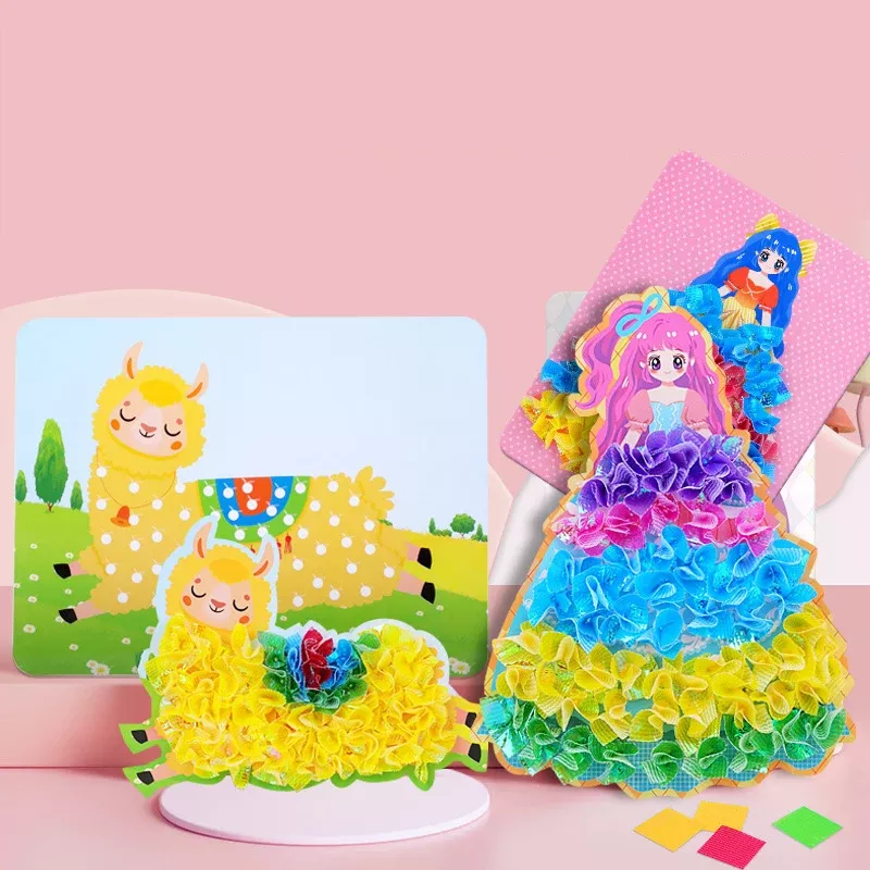 Puzzle Poke Painting Craft Set for Kids – DIY Princess & Animal Art Fun - Image 3