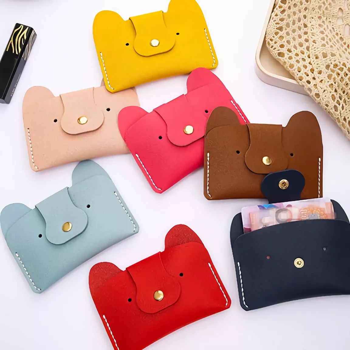 Adorable DIY Puppy Coin Purse Kit - Creative Handcrafted Leather Mini Wallet - Image 2
