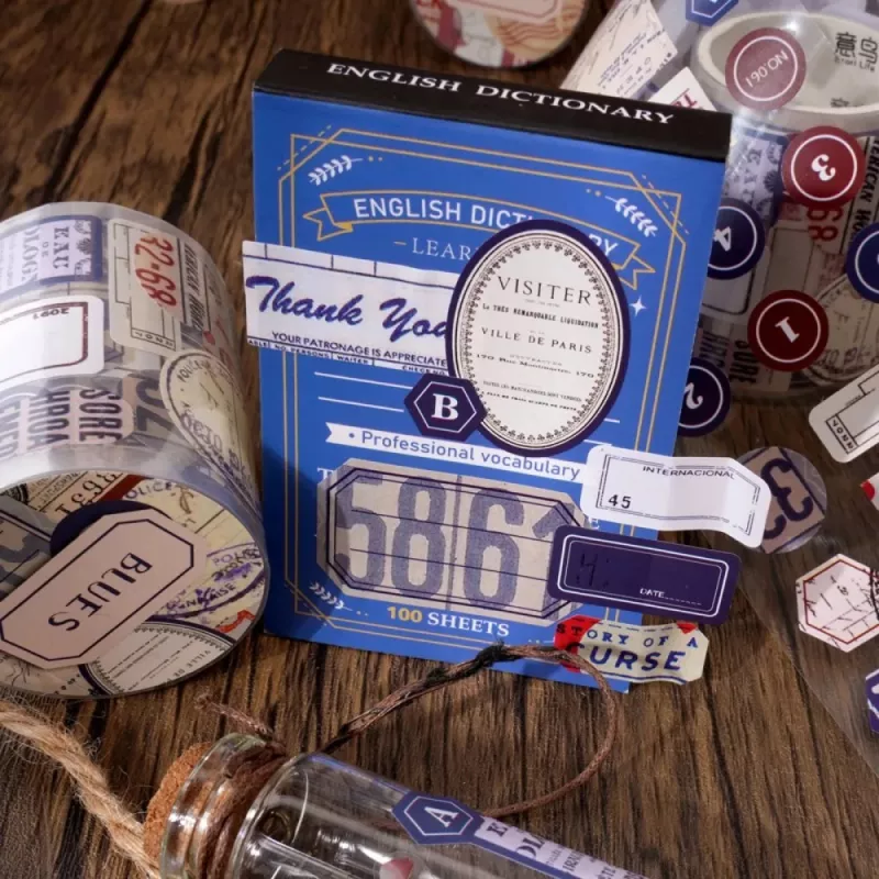 Writable Vintage Label Tape Decorative DIY Stickers - Image 6