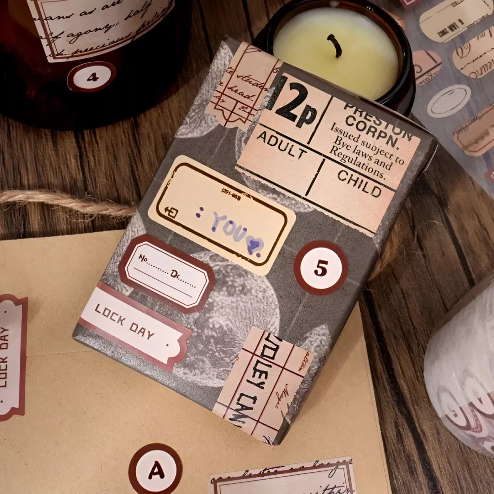 Writable Vintage Label Tape Decorative DIY Stickers - Image 5