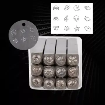 12PCS Universe Series Leather Embossing Stamp Set