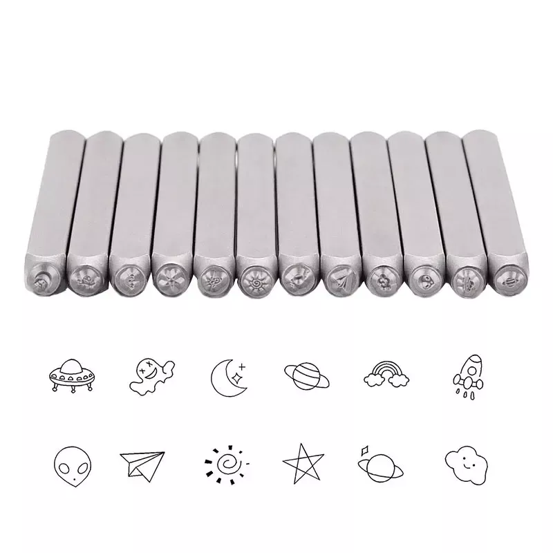 12PCS Universe Series Leather Embossing Stamp Set - Image 4