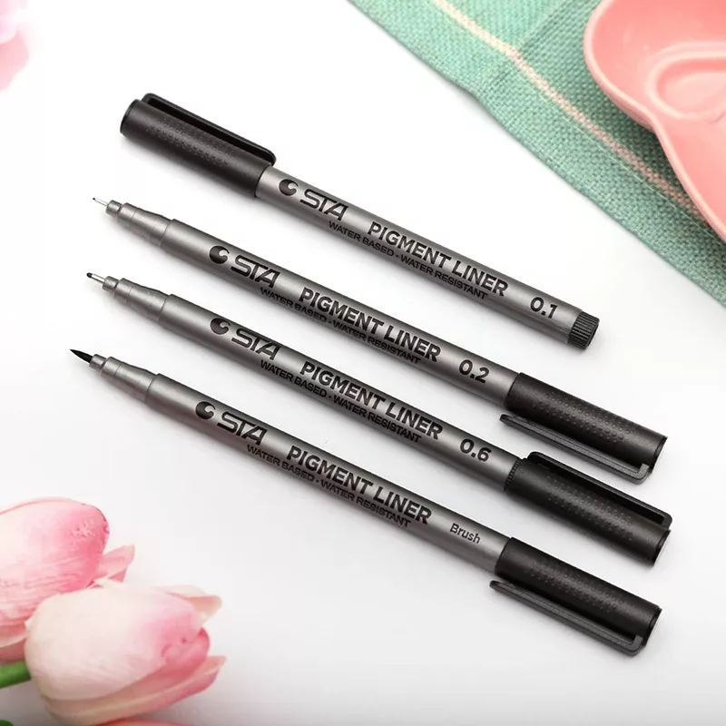 9-Piece Precision Black Pigment Liner Set - Image 4