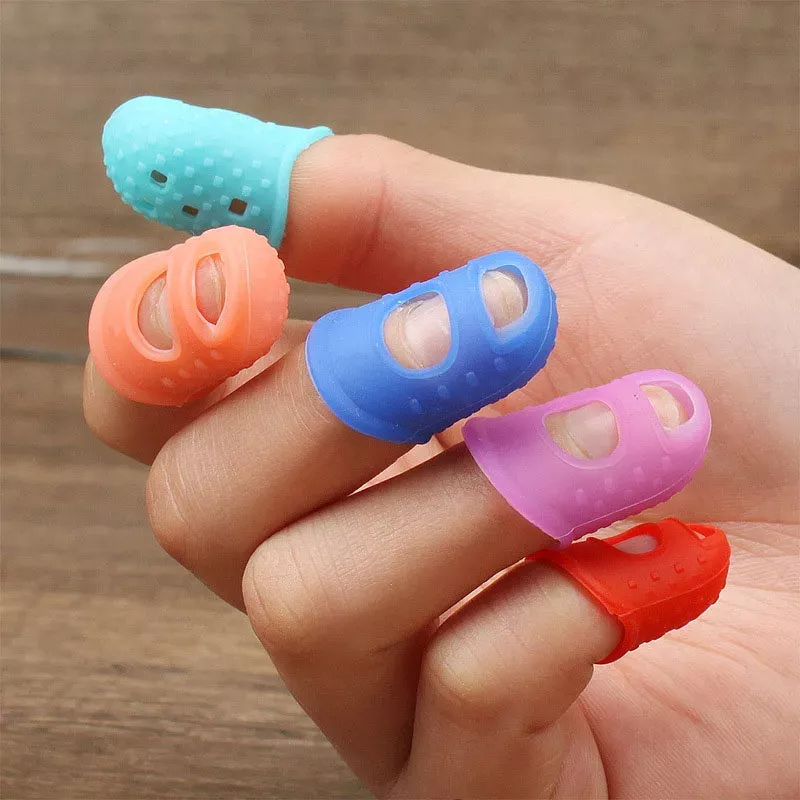 5-Pack Multifunctional Silicone Thimbles for Sewing and Crafts