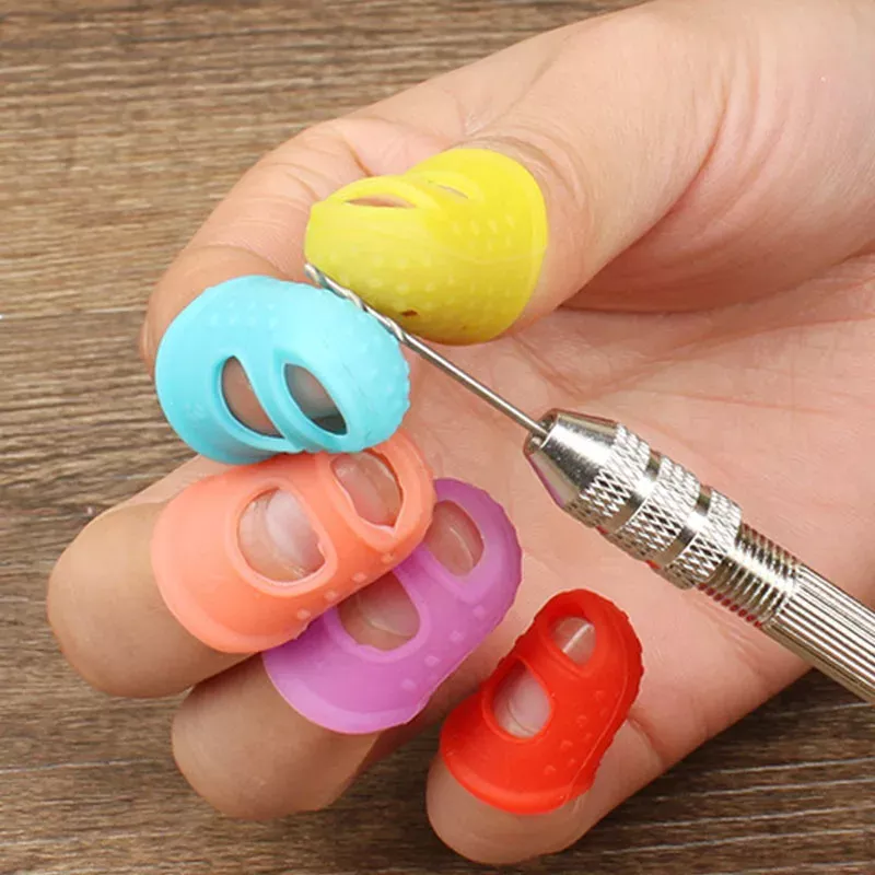 5-Pack Multifunctional Silicone Thimbles for Sewing and Crafts - Image 4
