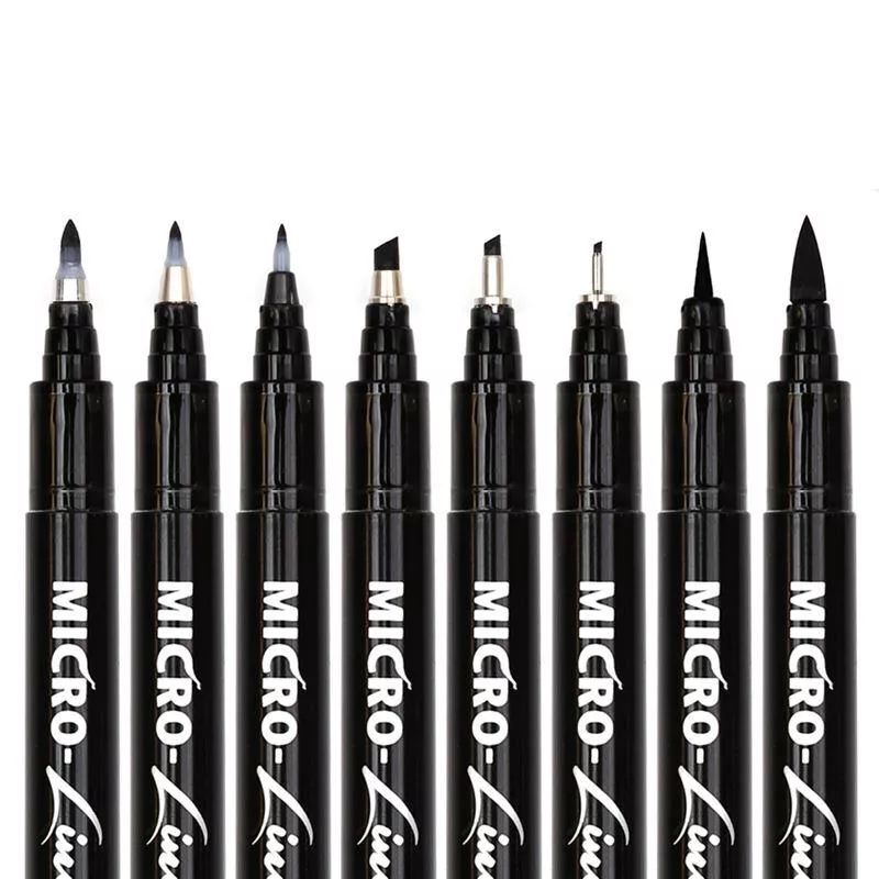 8-Piece Waterproof Hand Lettering and Calligraphy Pen Set – Professional Sketch & Design Markers