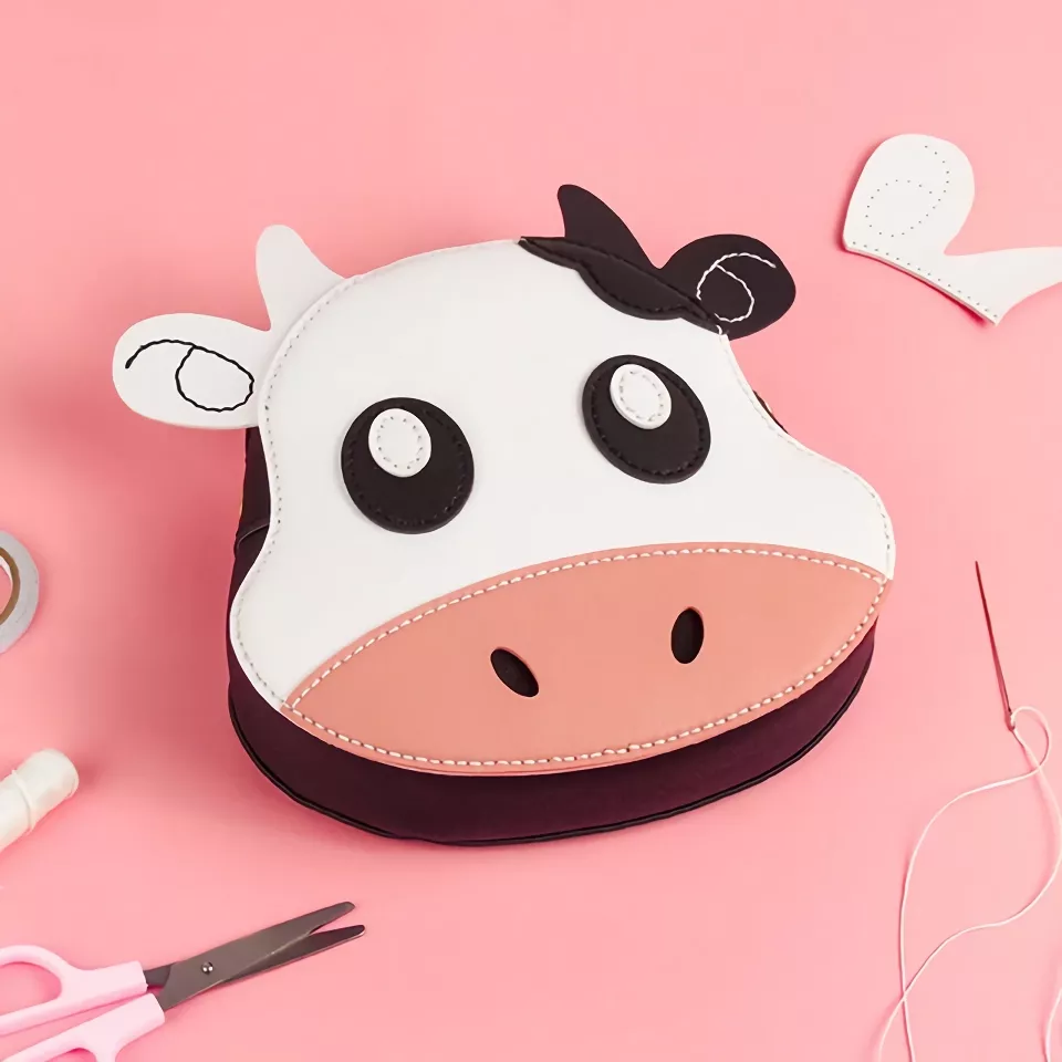 Cute Cow Shape Bag Making Kit - DIY Leather Accessories Package - Image 4