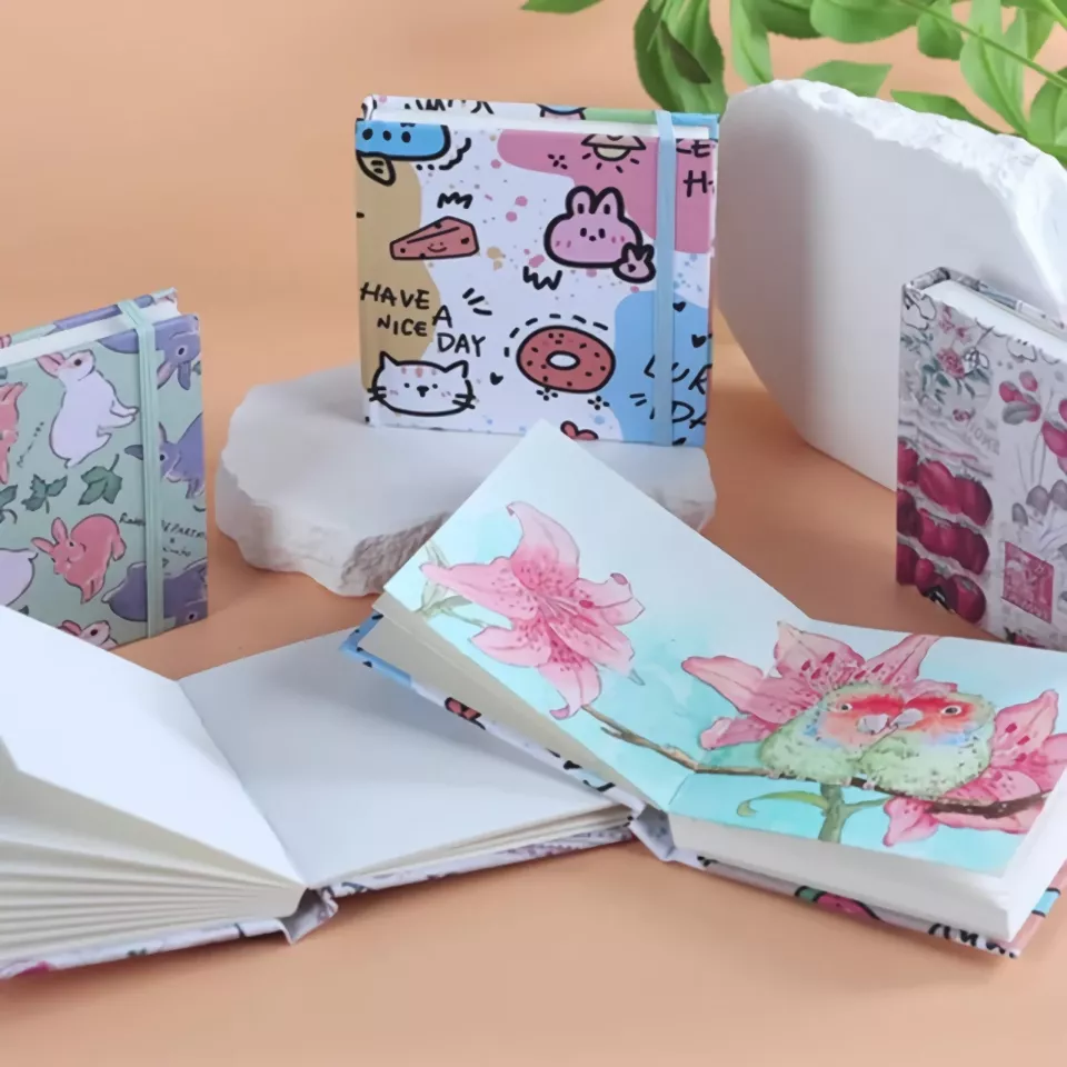 Portable Watercolor Sketchbook - 10cm Cotton Pulp Drawing Paper - Image 2