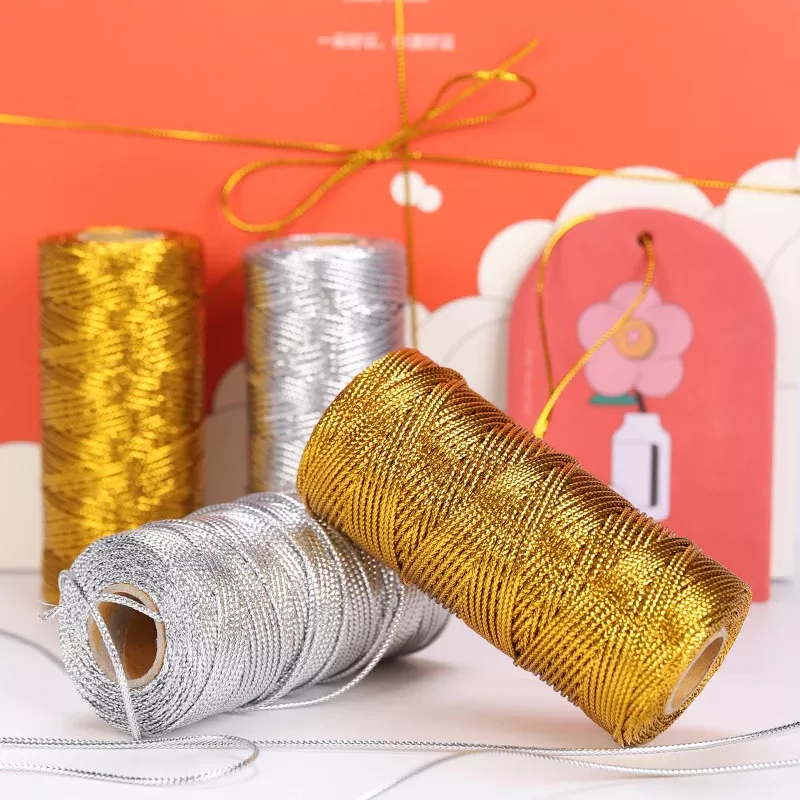 Gold & Silver Cord Gift Wrapping and DIY Craft String - Image 2