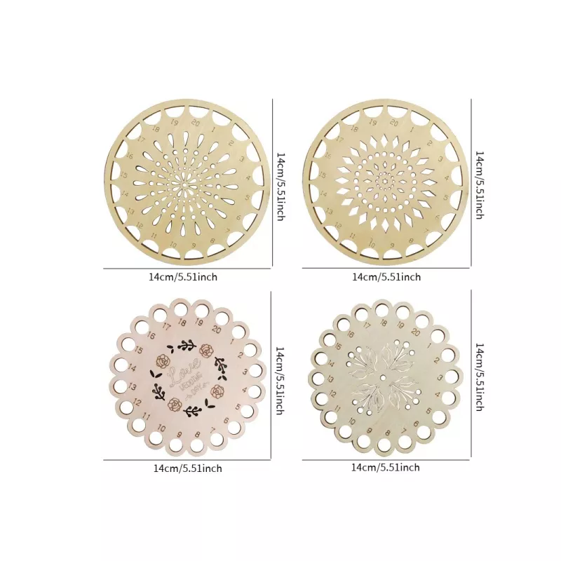 2PCS Wooden Thread Winding Boards DIY Cross-Stitch Yarn Storage Tools - Image 6
