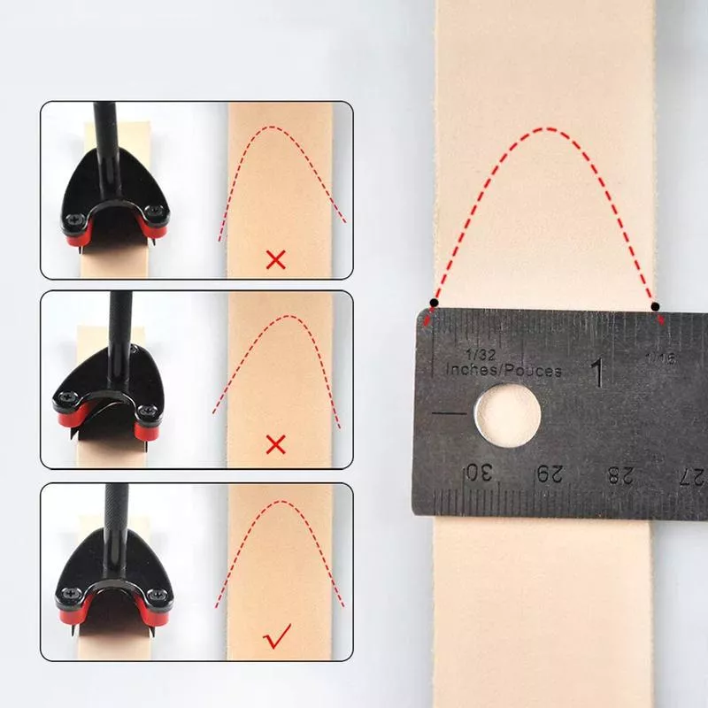 Leather Belt End Cutter Punch Set - Sharp 'V' Shaped Cutting Kit for Leather Belts - Image 3