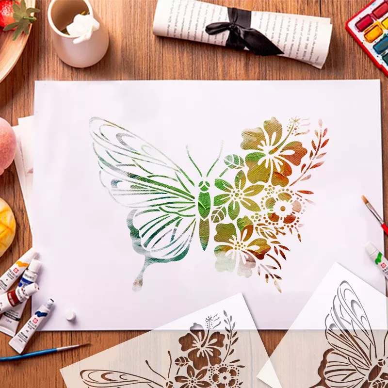 Butterfly DIY Graffiti Stencil for Creative Painting - Image 4