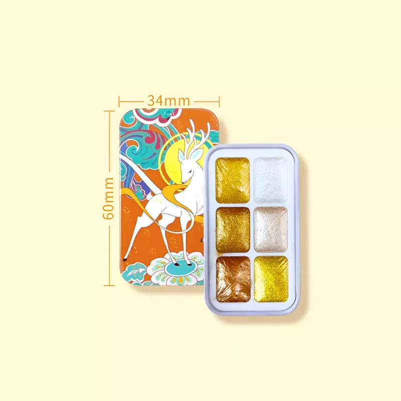 Portable Metallic Pearlescent Watercolor Paint Set - Image 5