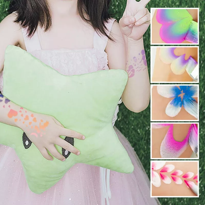 22pcs Painted Hollow Templates for Creative Facial Art and Makeup - Image 4