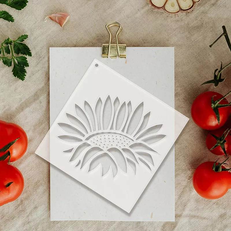 30pcs Sunflower Hollow Templates for Creative DIY Painting